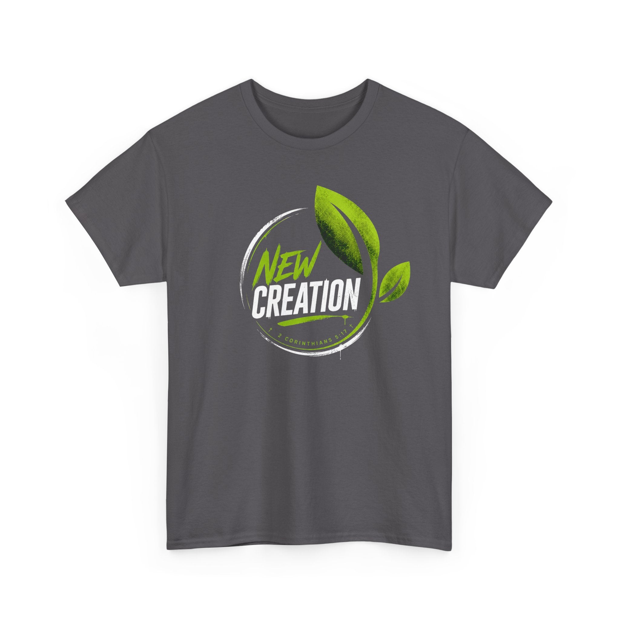 New Creation T-Shirt — Green Leaf Faith Tee
