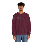 Minimalist Crewneck Sweatshirt "Made New" Pullover, Inspirational Christian Clothing, Aesthetic Daily Reminder Sweatshirt