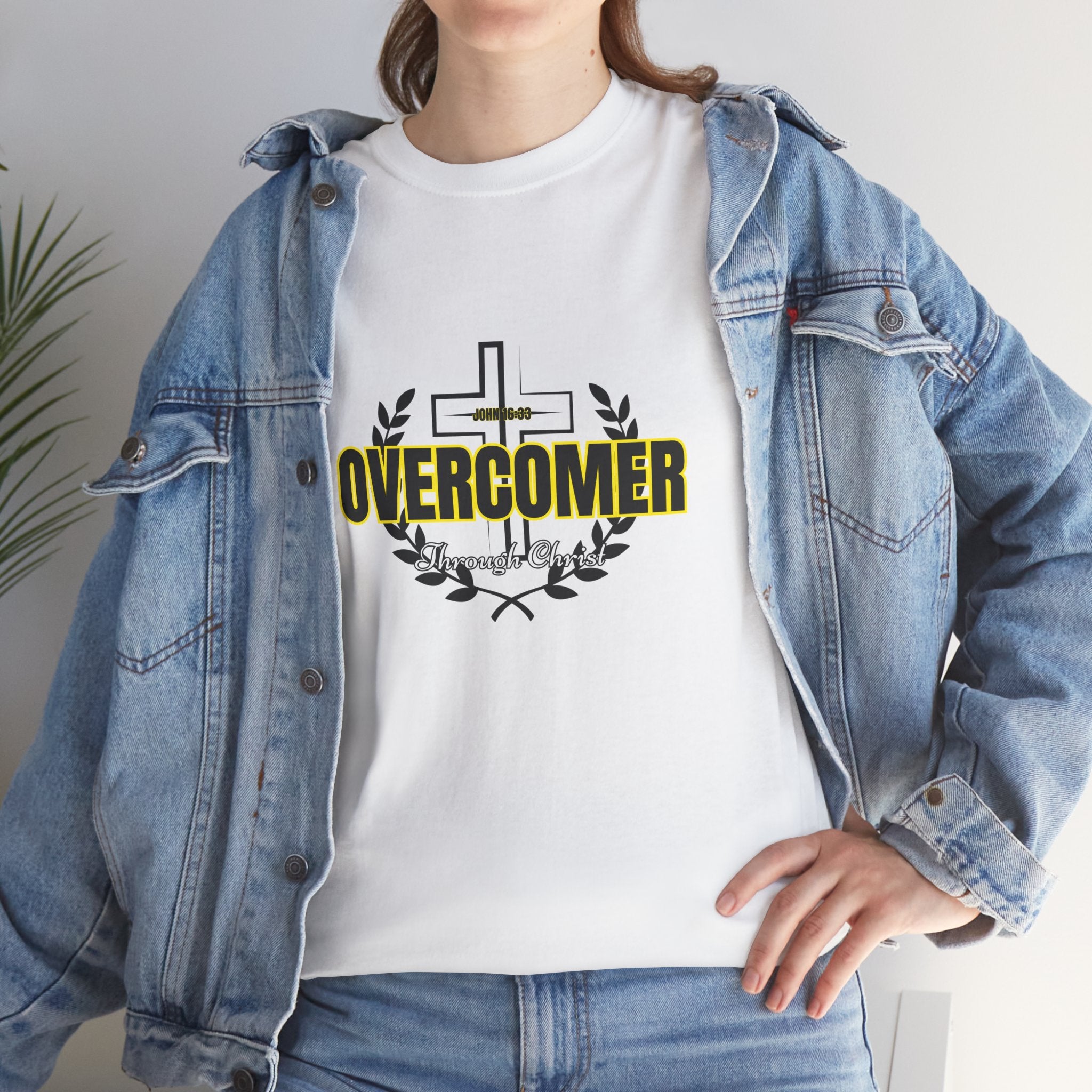 Overcomer Cross T-Shirt — Inspirational Christian Faith Tee