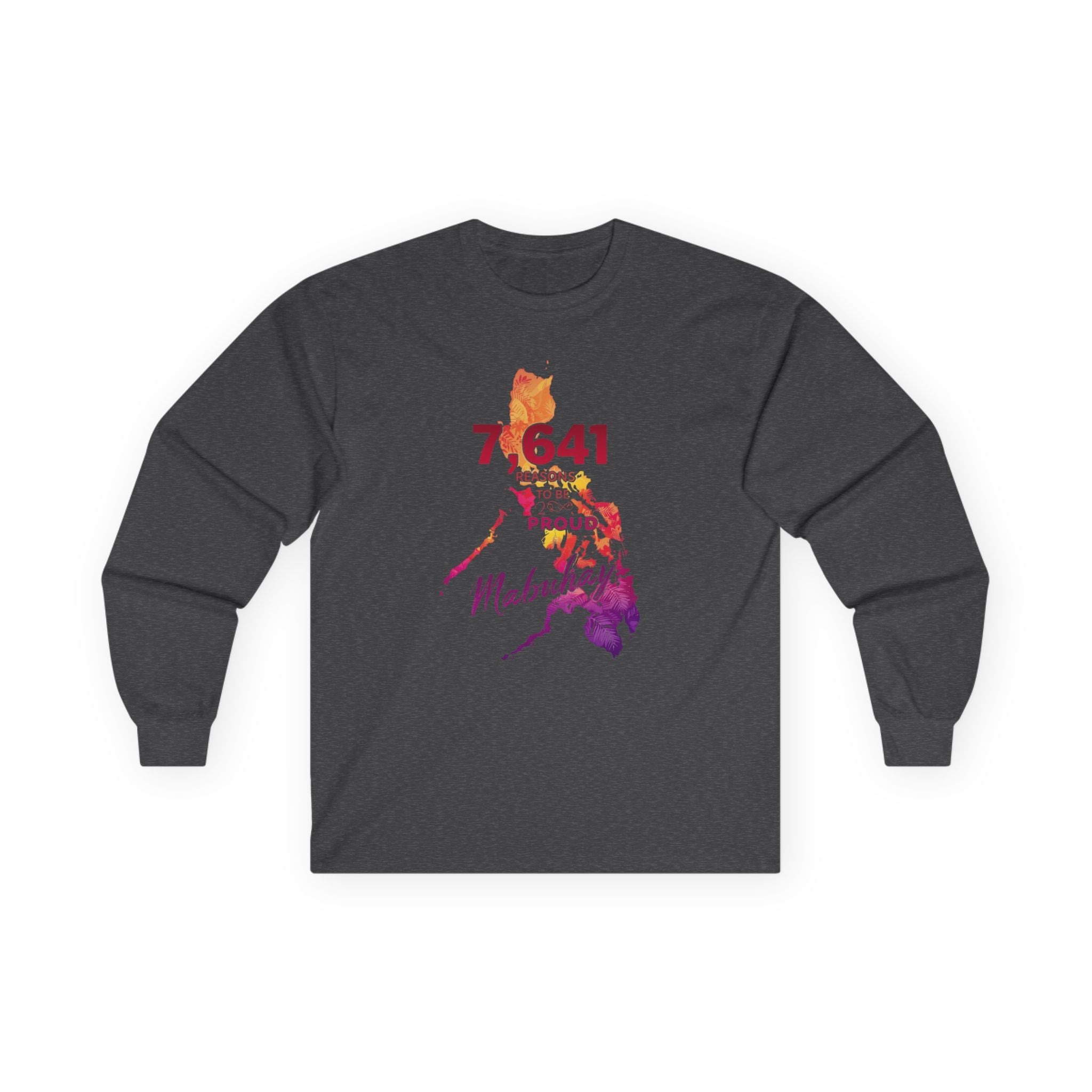 Philippines Map '7,641 Proudly Pinoy' Long Sleeve Tee