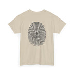 Fingerprint Graphic Tee — Minimalist Identity T‑Shirt