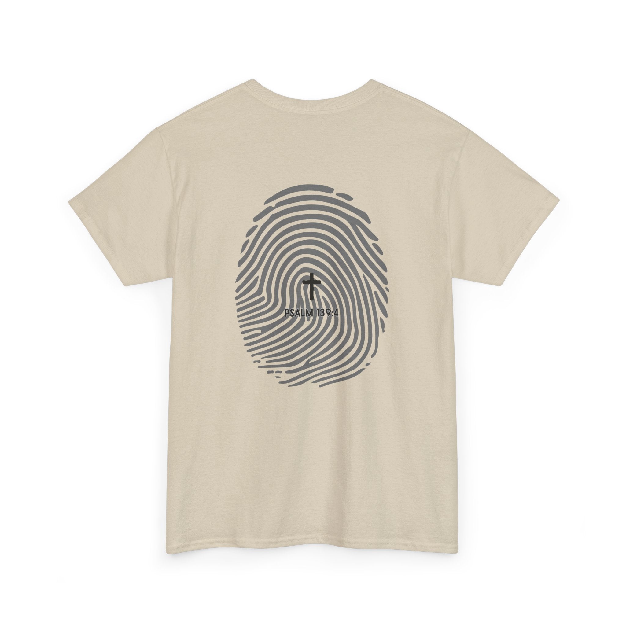 Fingerprint Graphic Tee — Minimalist Identity T‑Shirt