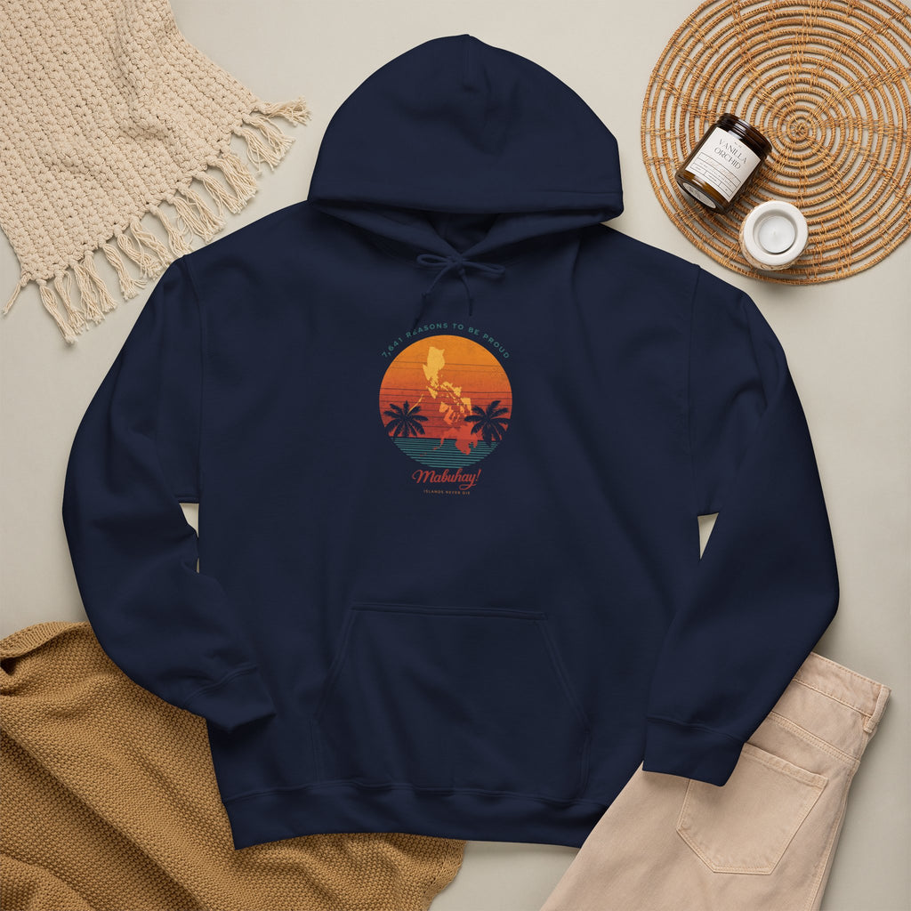 Hoodie • Mabuhay Sunset Palm Graphic — "Philippines" Retro Beach Vibes