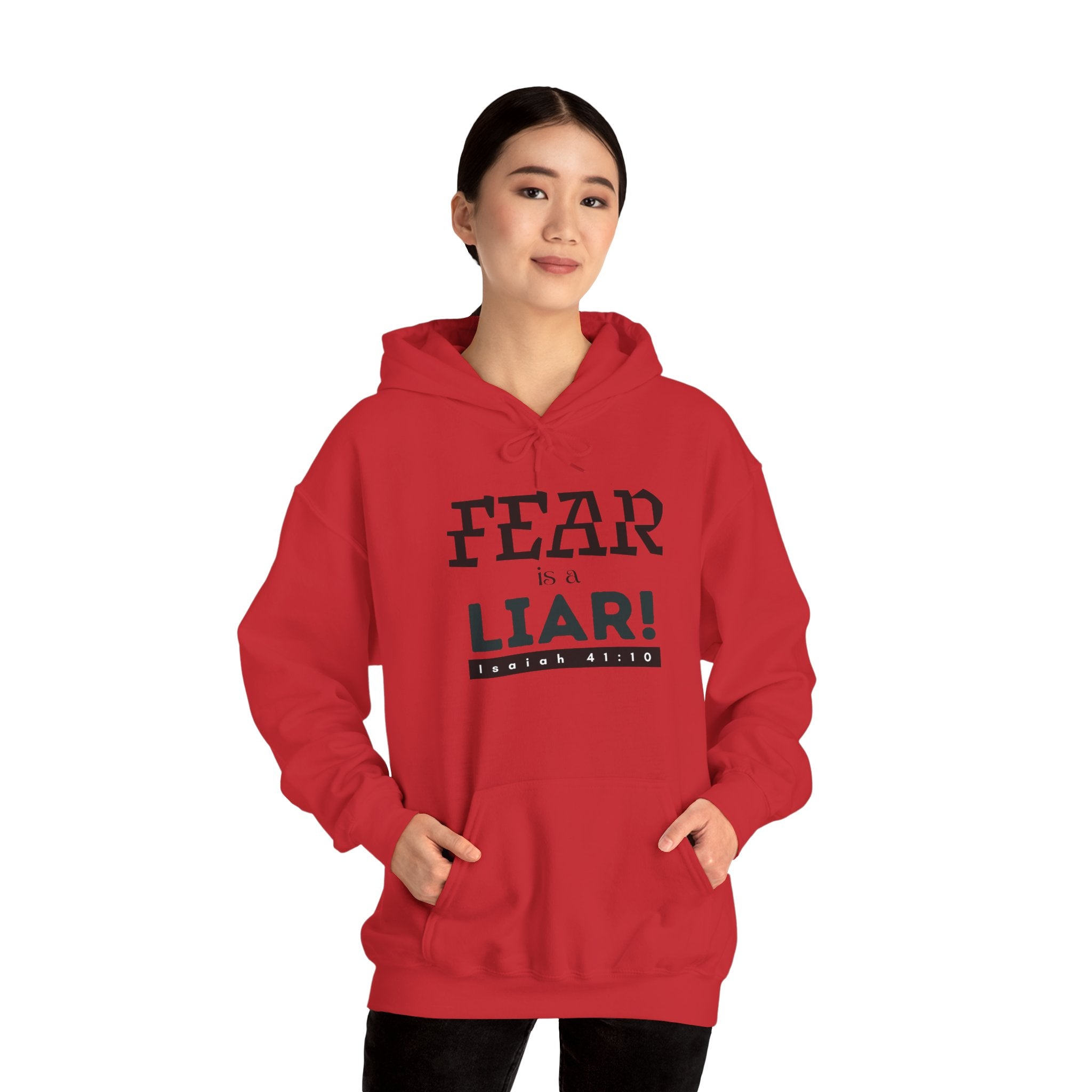 Fear Is a Liar Hoodie — Inspirational Christian Faith Sweatshirt