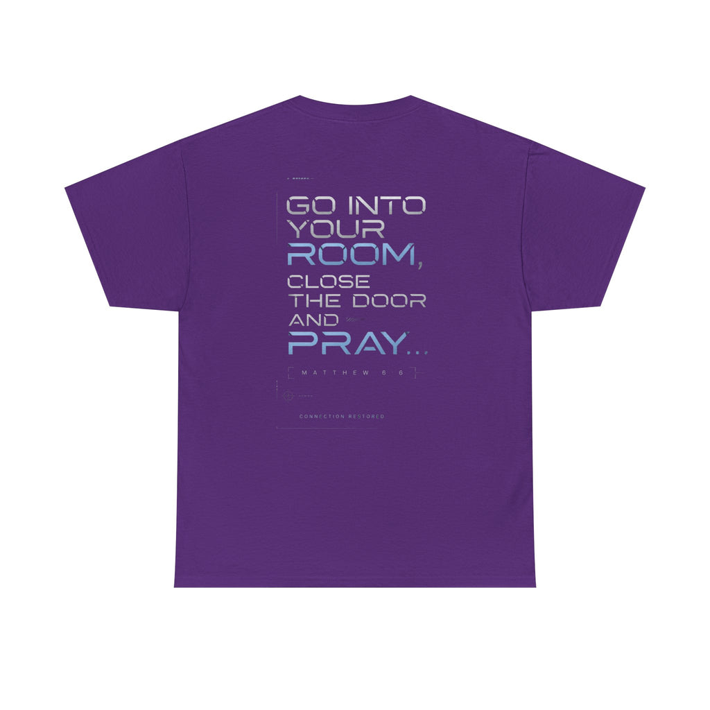 Christian 'Offline' Tee — Back Print: "Go Into Your Room, Close the Door and Pray"