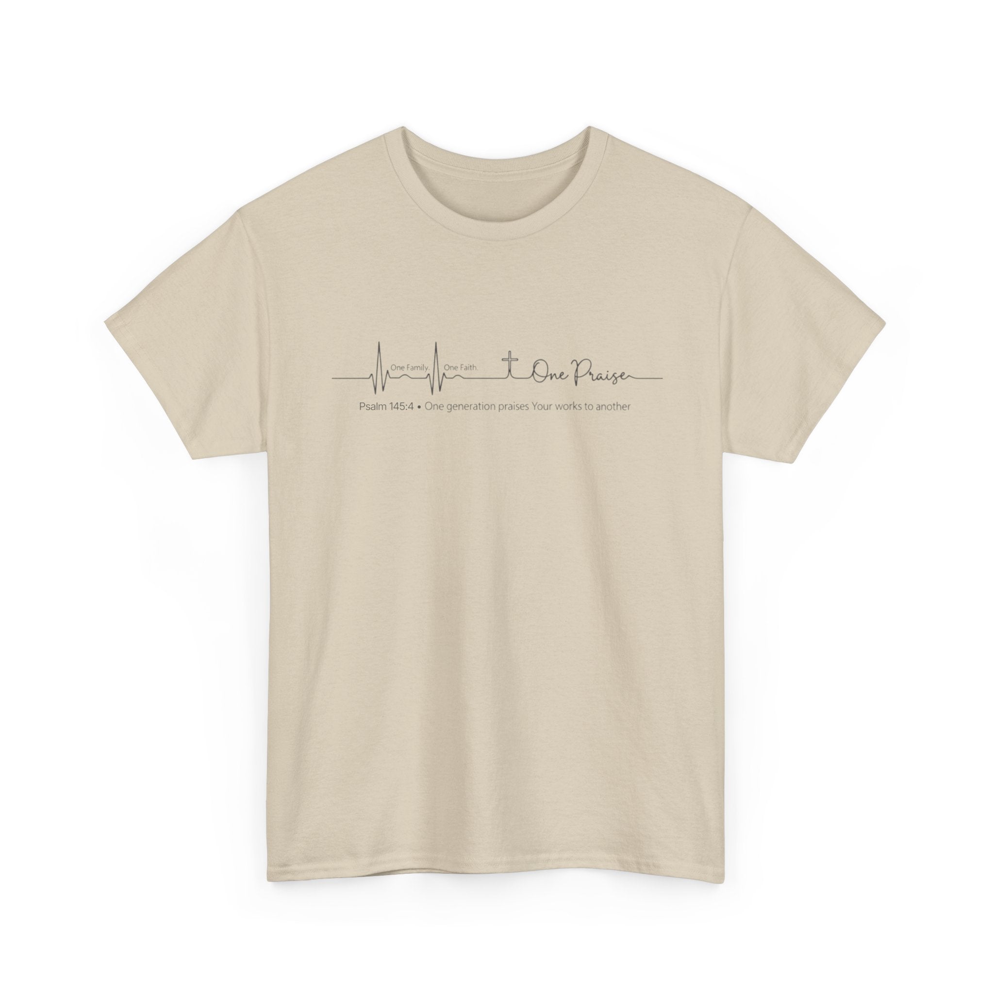Faith Heartbeat T‑Shirt — I Surrender Script Christian Tee