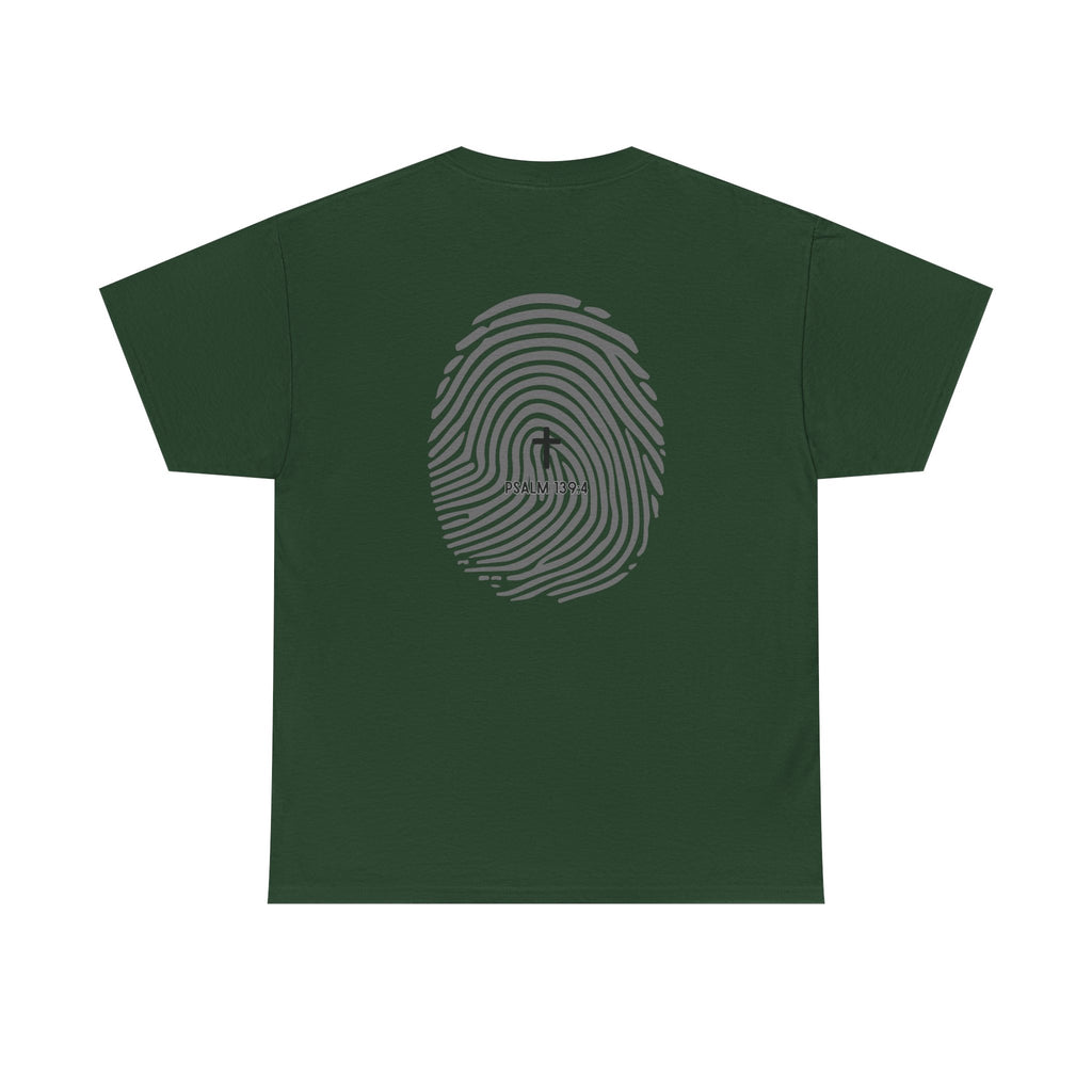 Fingerprint Graphic Tee — Minimalist Identity T‑Shirt