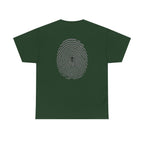 Fingerprint Graphic Tee — Minimalist Identity T‑Shirt