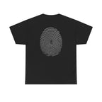 Fingerprint Graphic Tee — Minimalist Identity T‑Shirt
