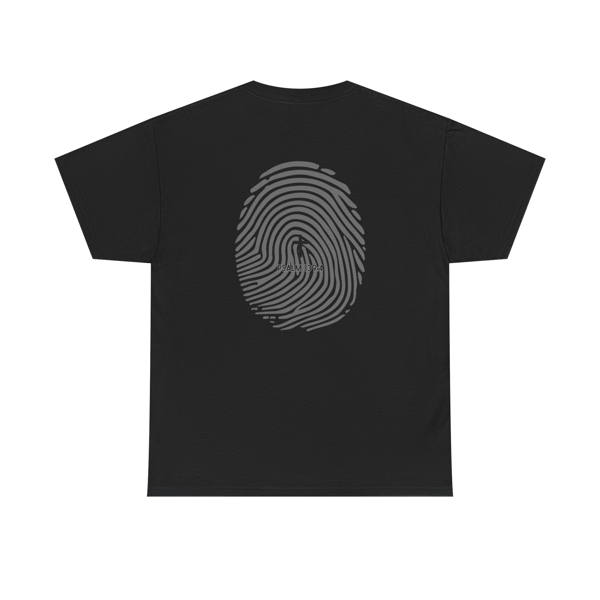 Fingerprint Graphic Tee — Minimalist Identity T‑Shirt