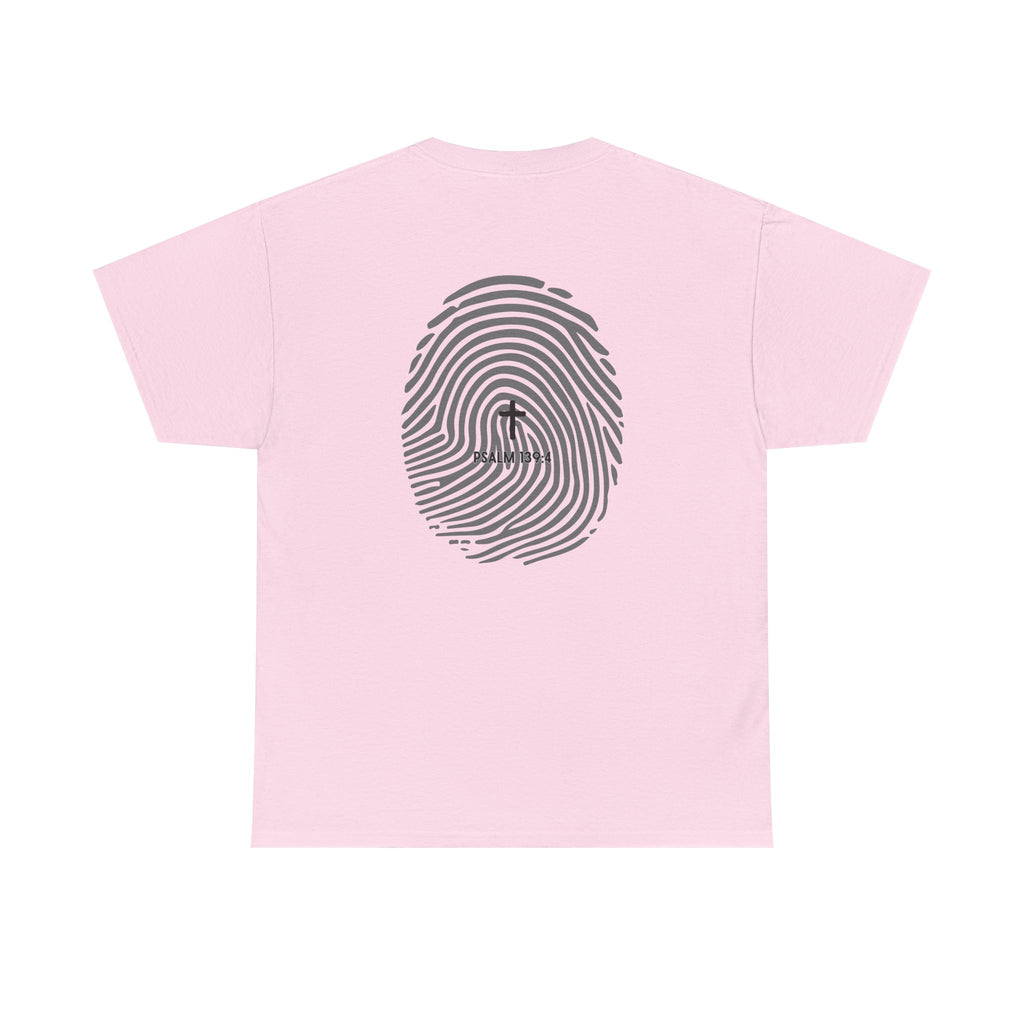 Fingerprint Graphic Tee — Minimalist Identity T‑Shirt