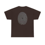 Fingerprint Graphic Tee — Minimalist Identity T‑Shirt