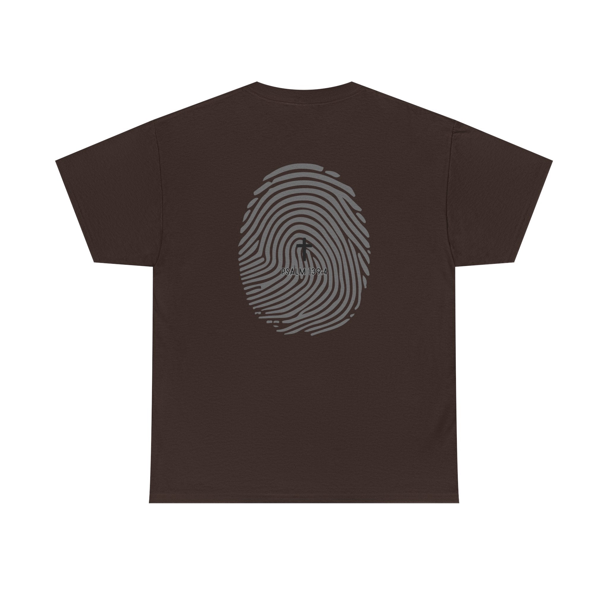 Fingerprint Graphic Tee — Minimalist Identity T‑Shirt