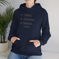 Seen. Known. Saved. Hoodie — Christian Faith Pullover (Luke 19:10)