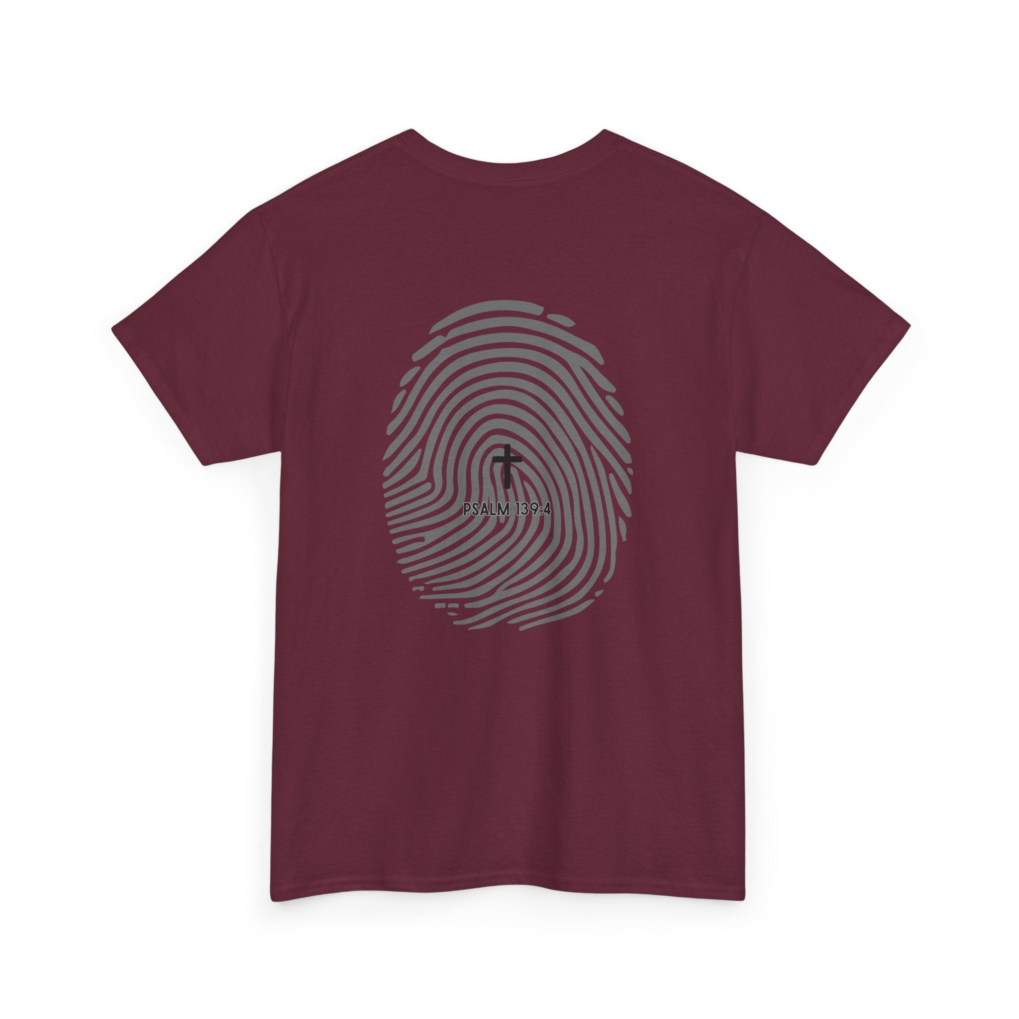 Fingerprint Graphic Tee — Minimalist Identity T‑Shirt