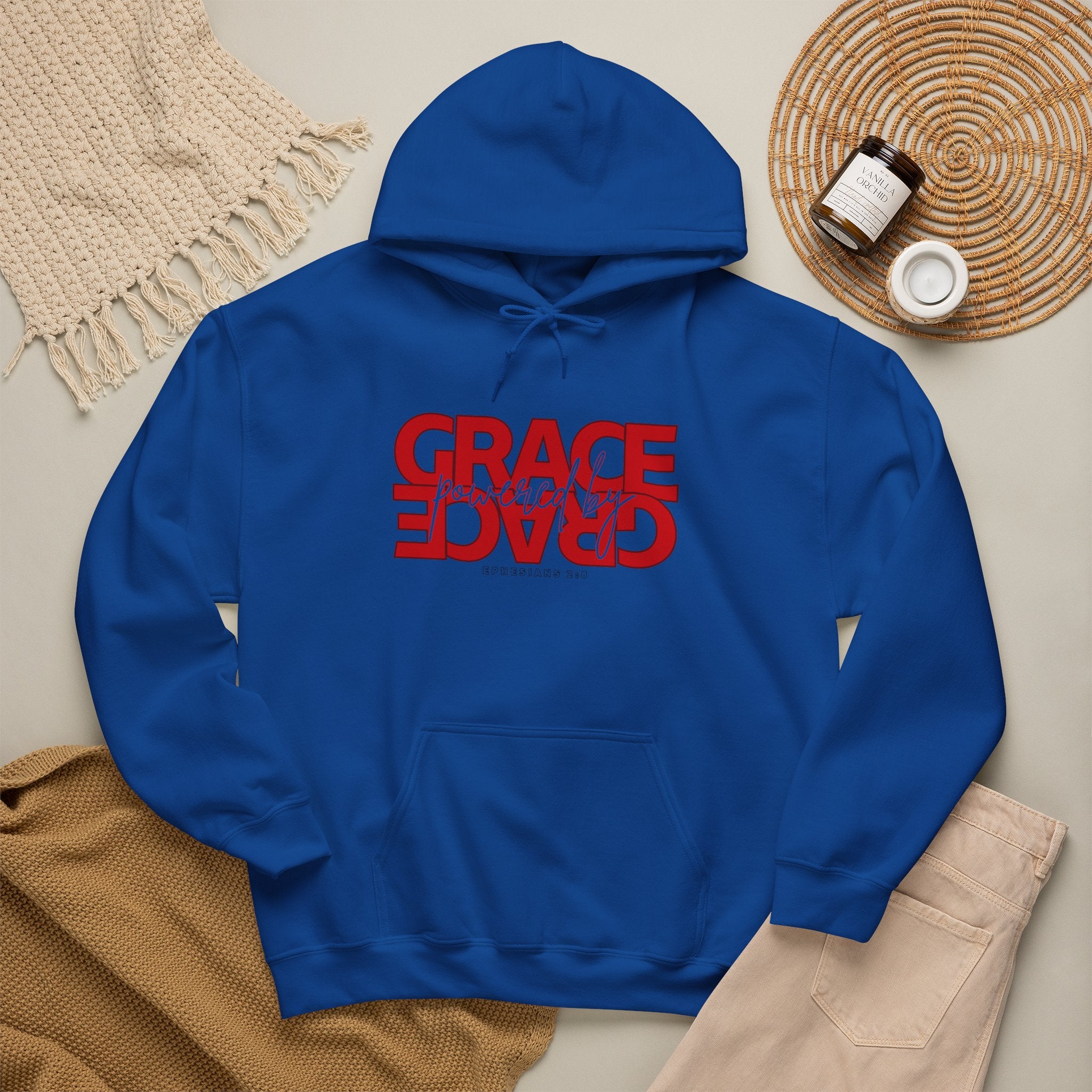 Grace Reversed Hoodie — Faith-Inspired Graphic Sweatshirt