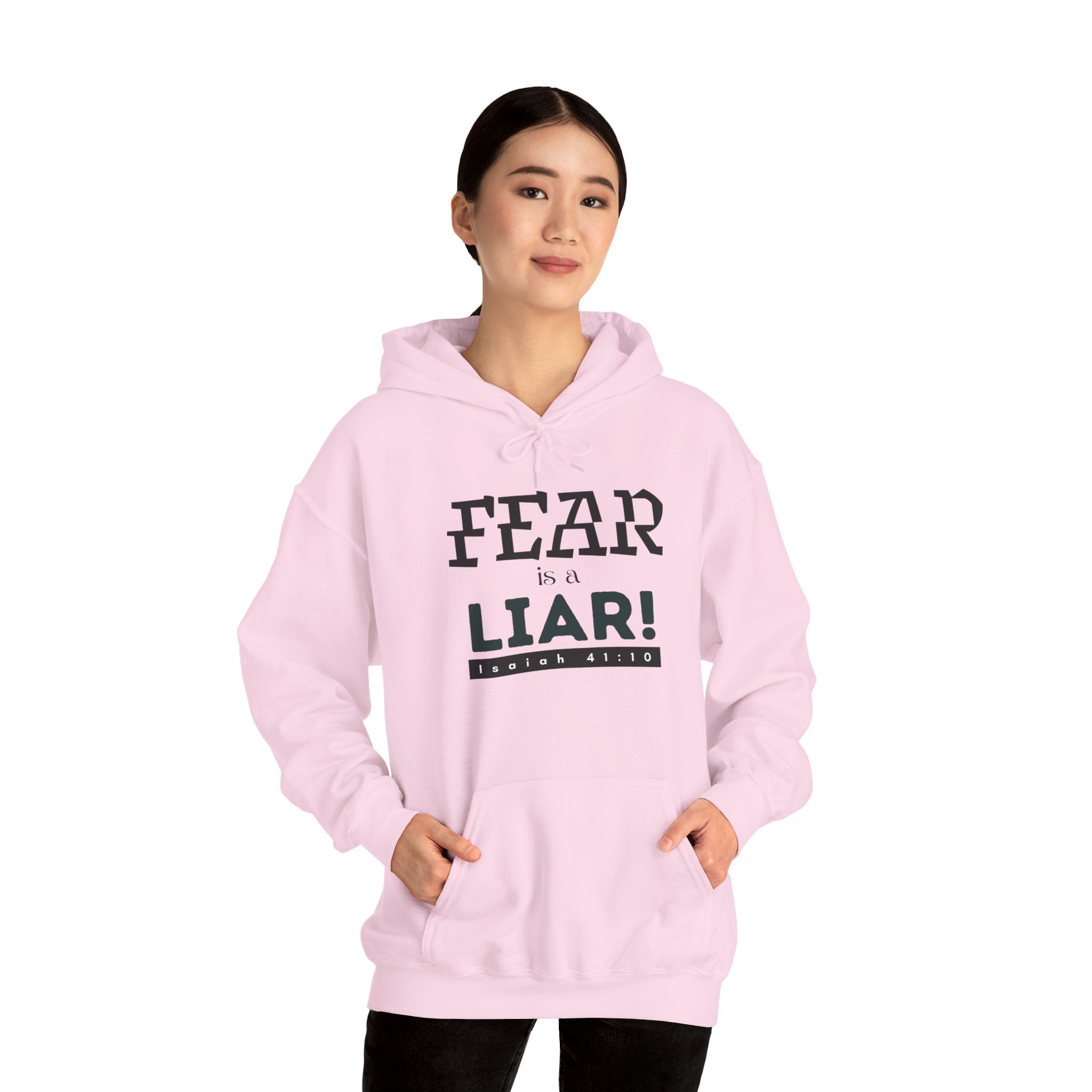 Fear Is a Liar Hoodie — Inspirational Christian Faith Sweatshirt