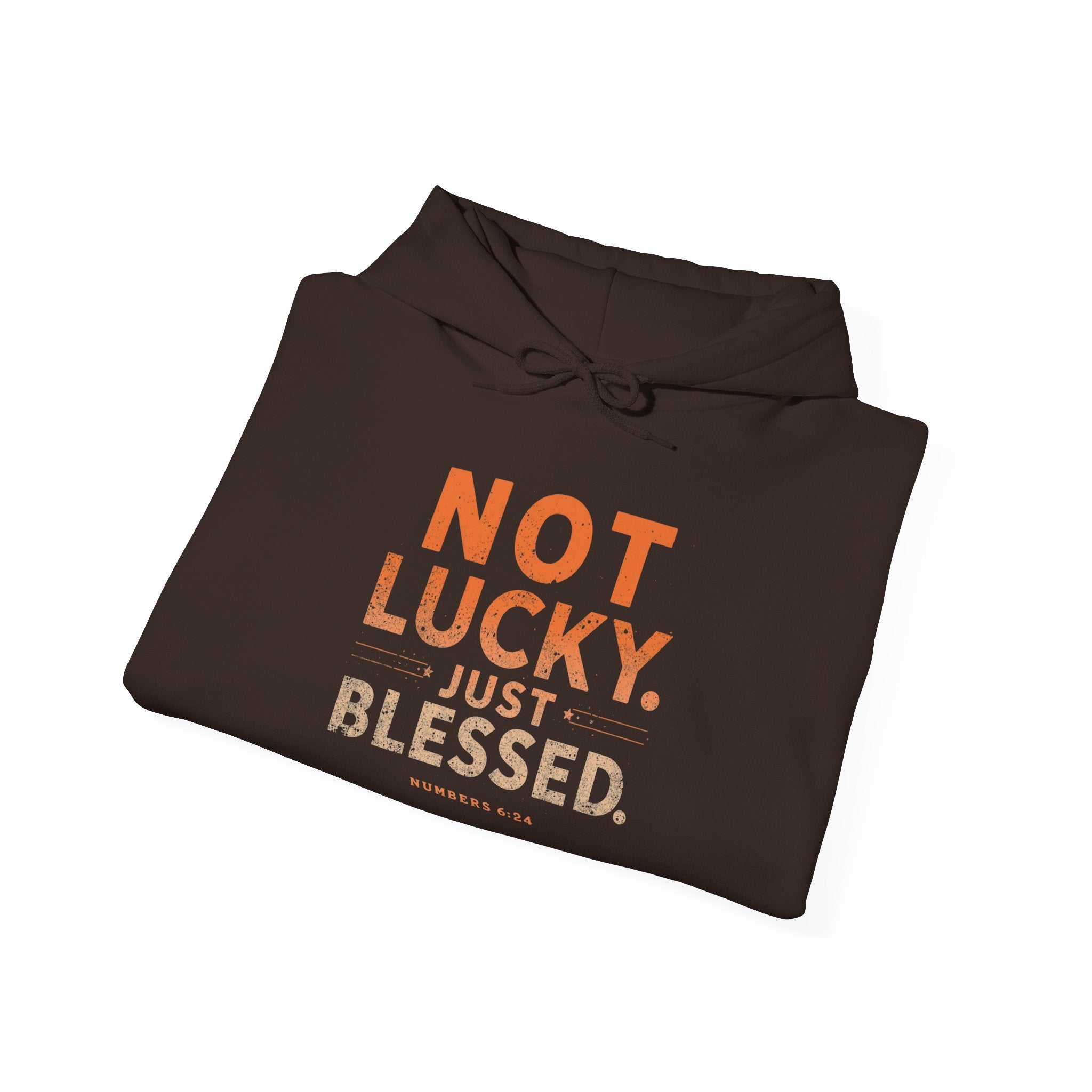 Not Lucky Just Blessed Hoodie — Faith-Based Inspirational Pullover