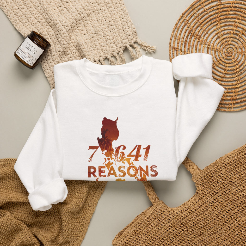 Philippines Map '7,641 Reasons to Be Proud Pinoy' Crewneck Sweatshirt