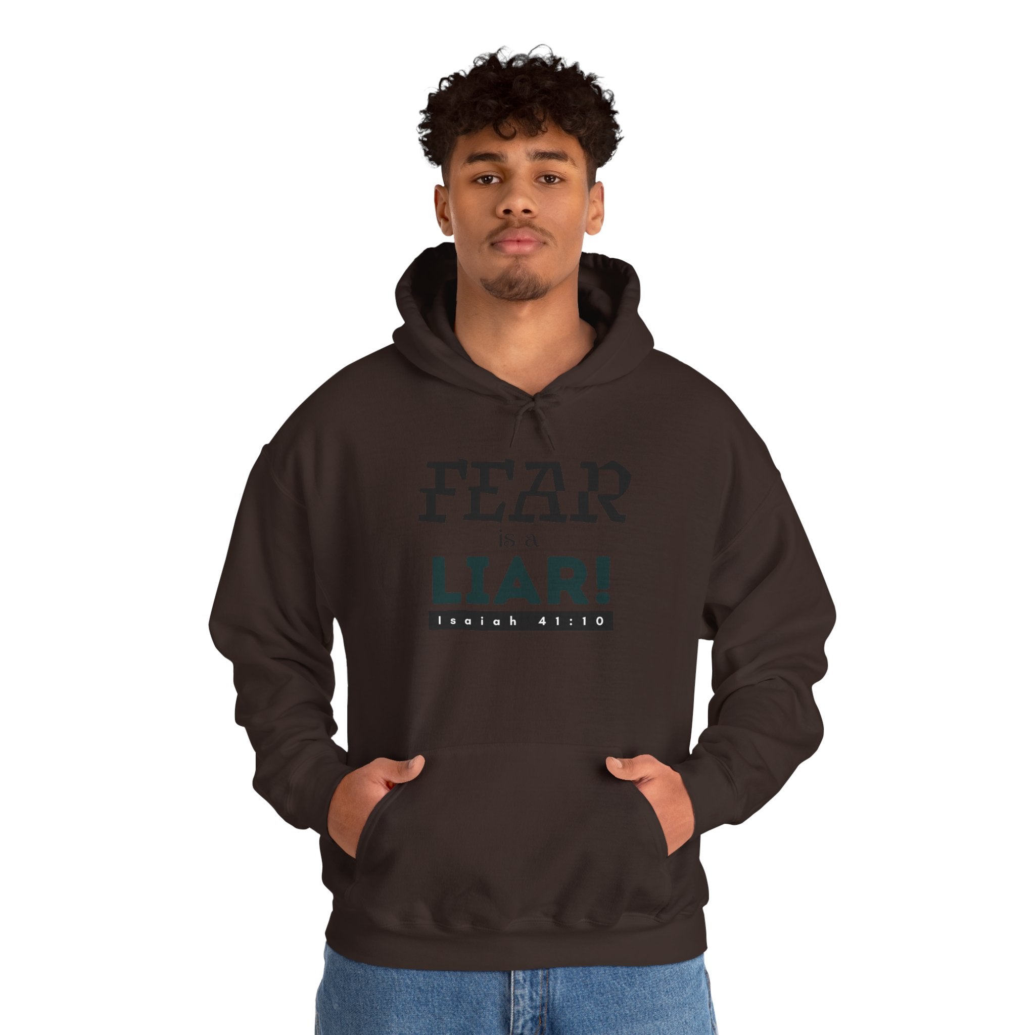 Fear Is a Liar Hoodie — Inspirational Christian Faith Sweatshirt