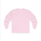 Long Sleeve Christian Tee — 'Delivered' Shipping Label Graphic