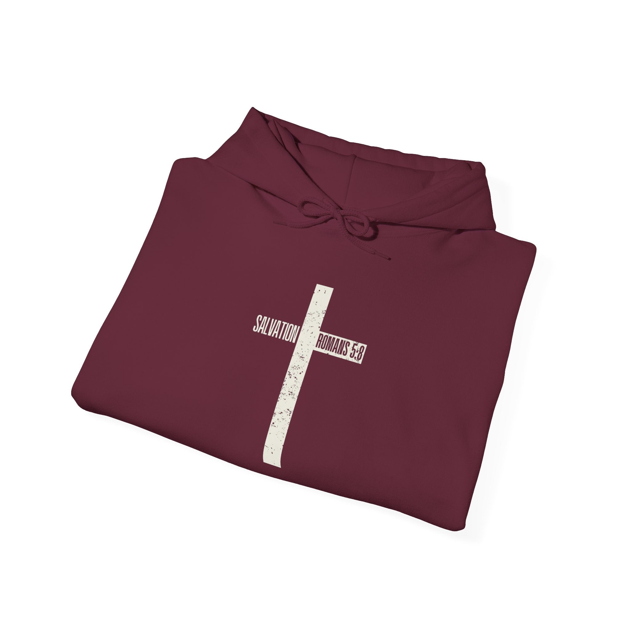 Christian Cross Salvation Hoodie – "Saved By Grace" Faith Graphic Pullover