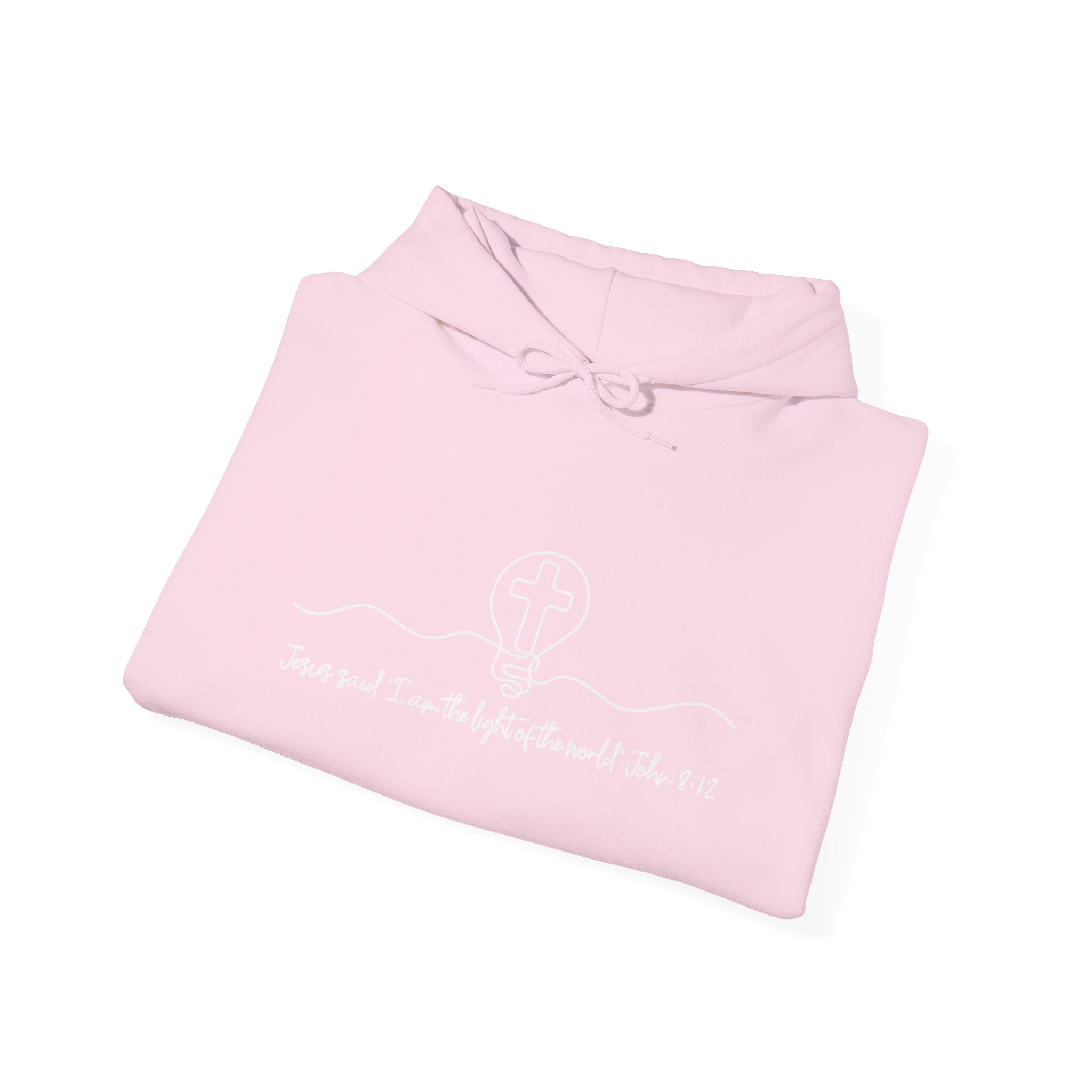 Christian Hoodie with Light of the World and Cross Design – Faith Comfort Sweatshirt