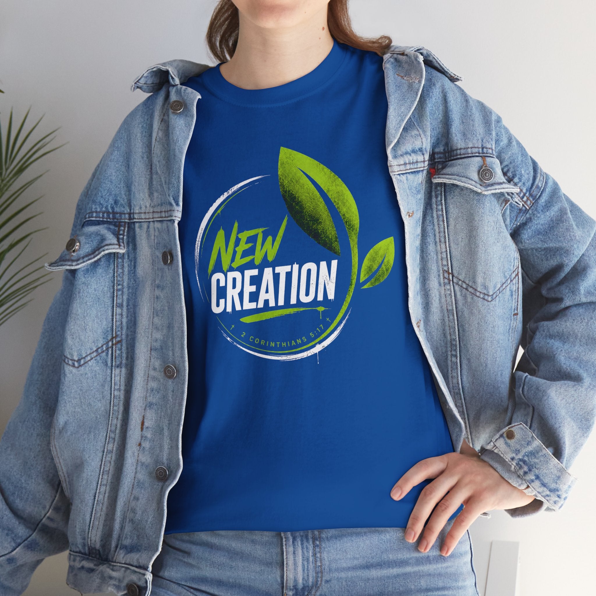New Creation T-Shirt — Green Leaf Faith Tee