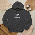 Christian Hoodie "Offline" Wi-Fi Symbol Pullover, Go Into Your Room Quote Back Print, Faith Streetwear Sweatshirt