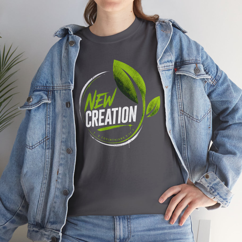New Creation T-Shirt — Green Leaf Faith Tee