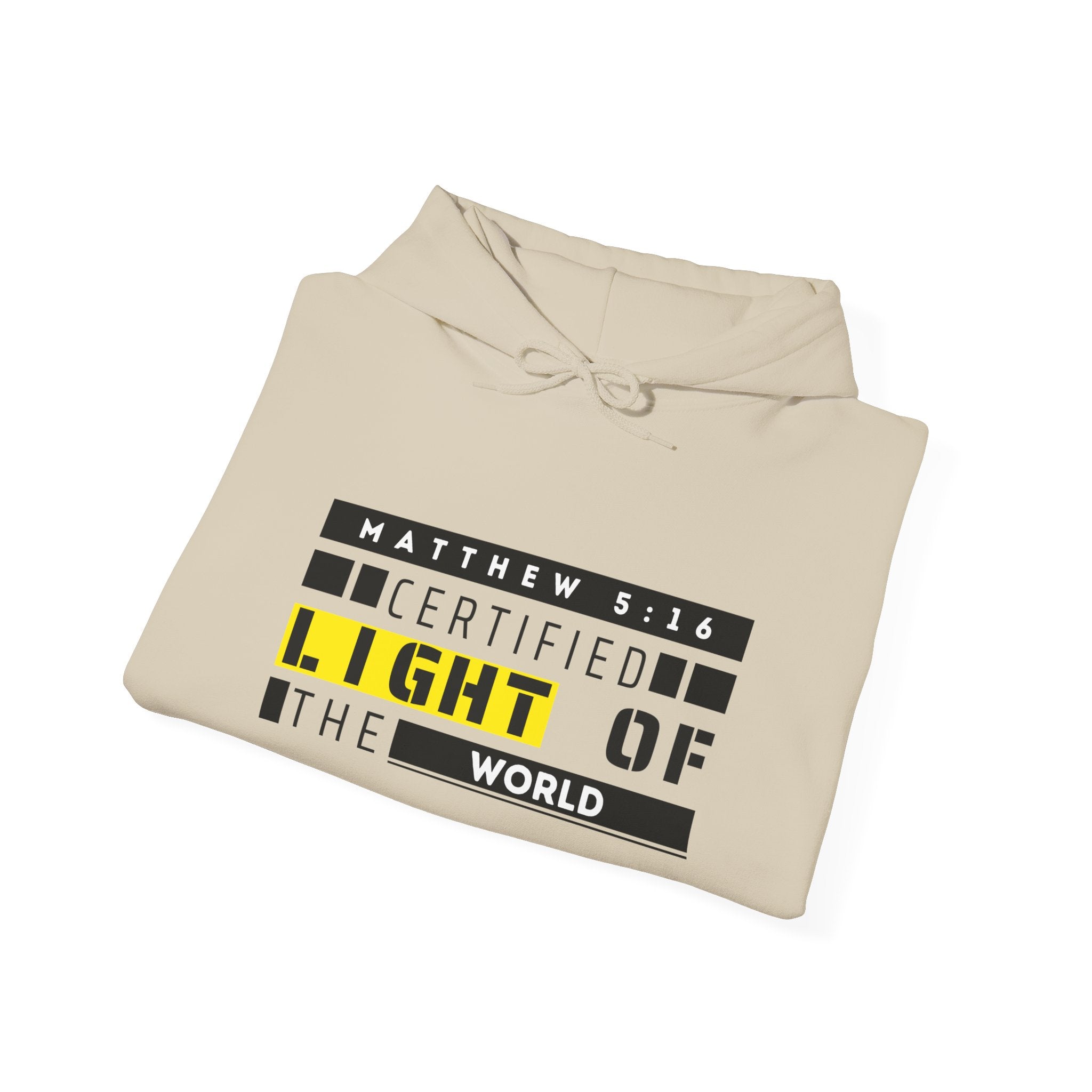 Hoodie - "Certified Light of the World" Christian Hoodie