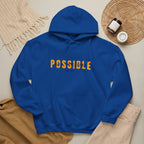 All Things Possible Hoodie — Minimal Inspirational "POSSIBLE" Graphic Faith Hoodie