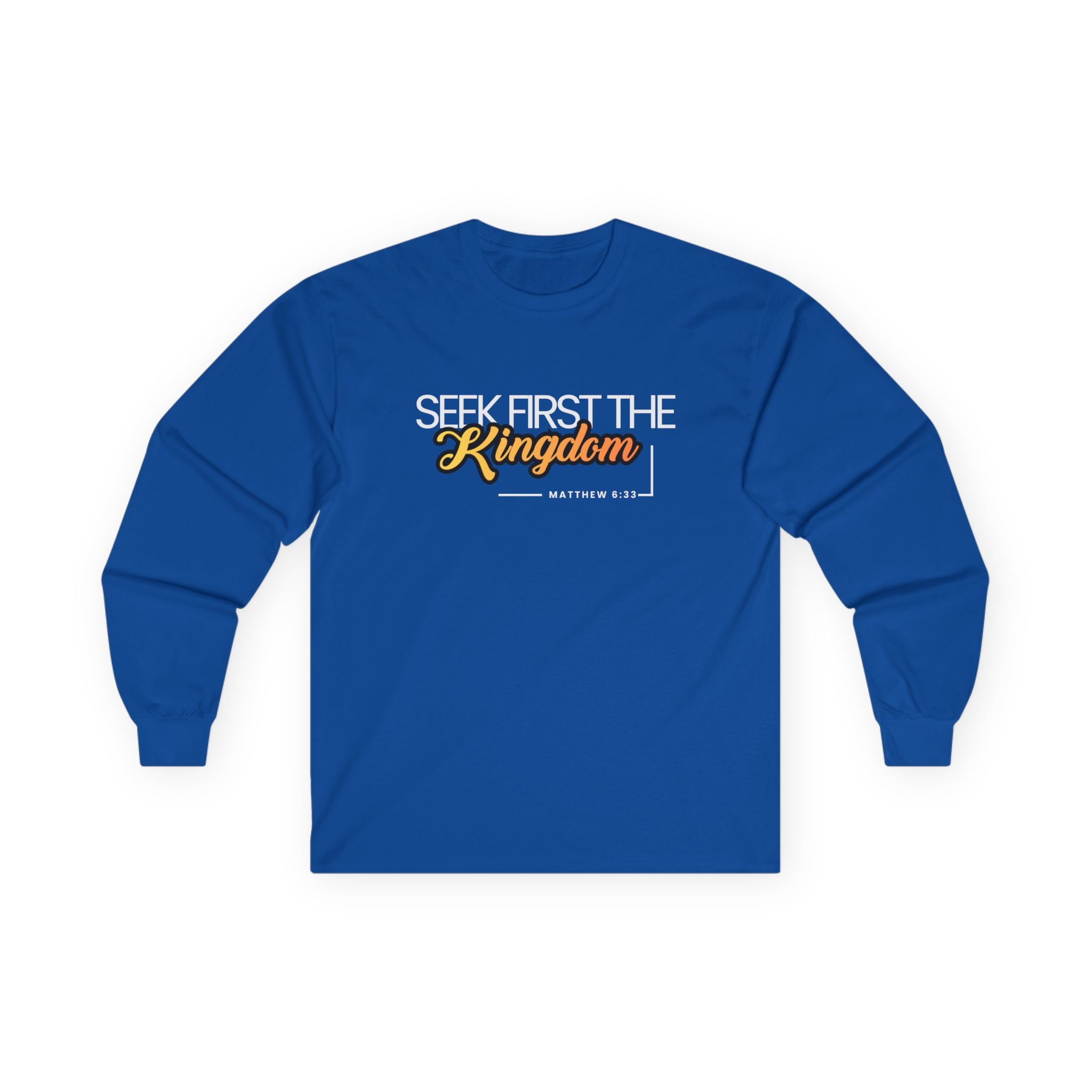 Seek First the Kingdom Long Sleeve Christian Tee