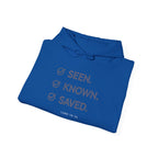 Seen. Known. Saved. Hoodie — Christian Faith Pullover (Luke 19:10)