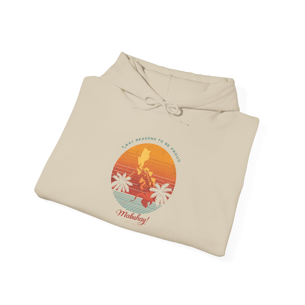 Hoodie • Mabuhay Sunset Palm Graphic — "Philippines" Retro Beach Vibes