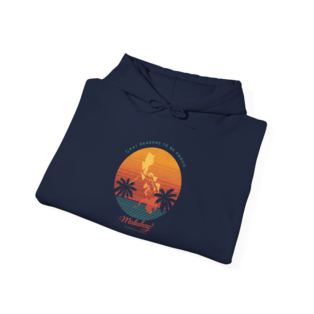 Hoodie • Mabuhay Sunset Palm Graphic — "Philippines" Retro Beach Vibes