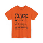 Delivered Graphic Tee — Inspirational Psalm 34:4 Christian T-Shirt