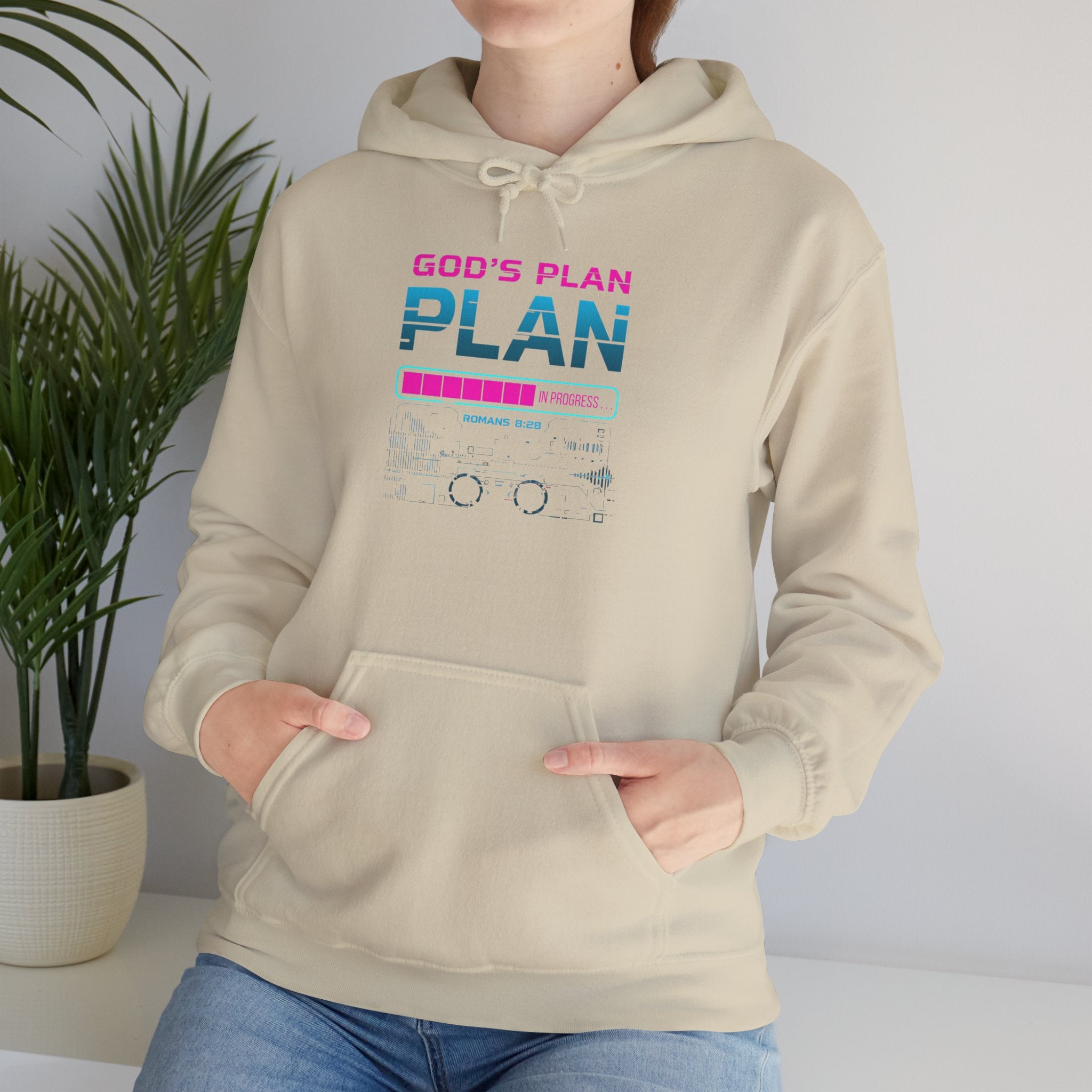 God's Plan Hoodie — Faith-Inspired Retro Graphic Sweatshirt