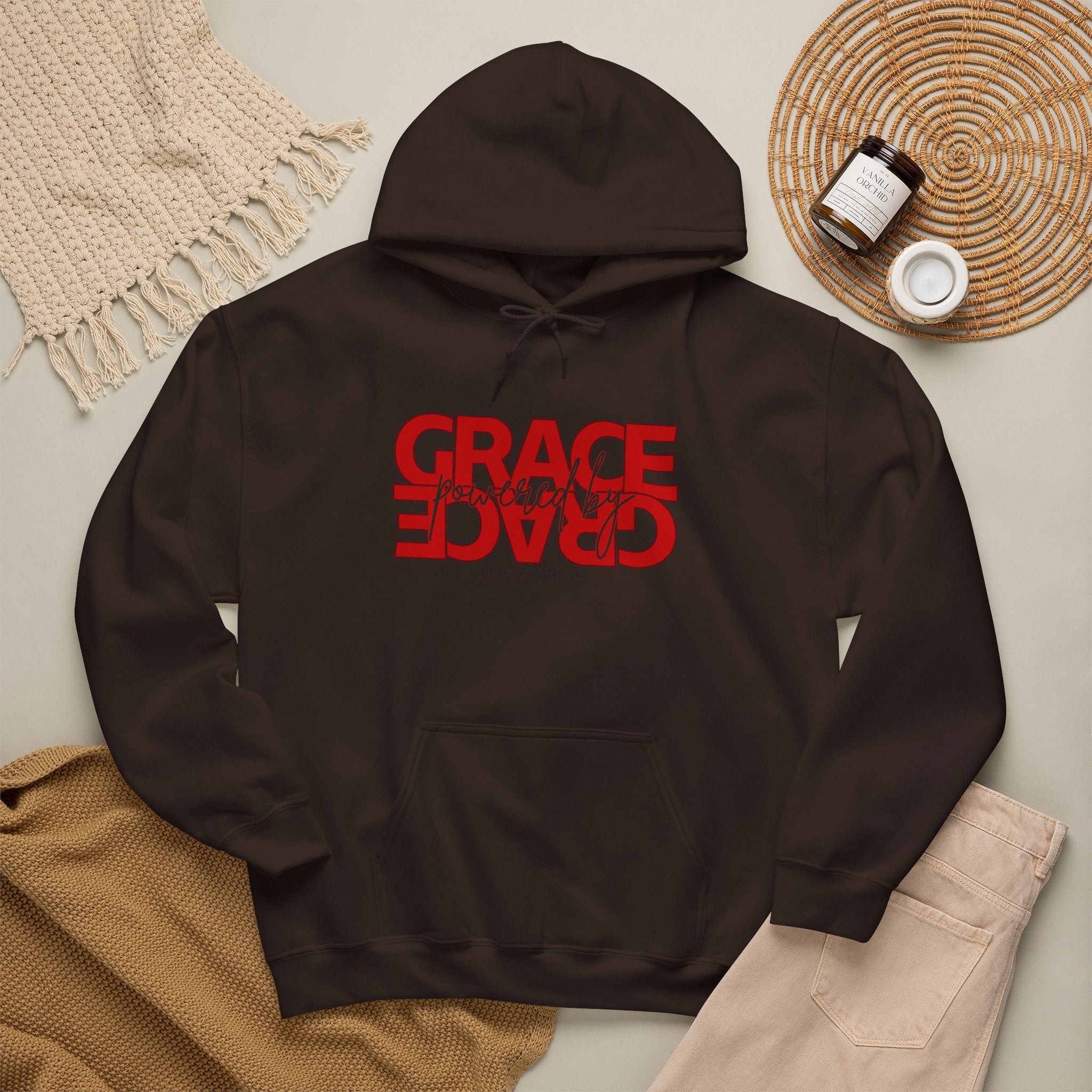 Grace Reversed Hoodie — Faith-Inspired Graphic Sweatshirt