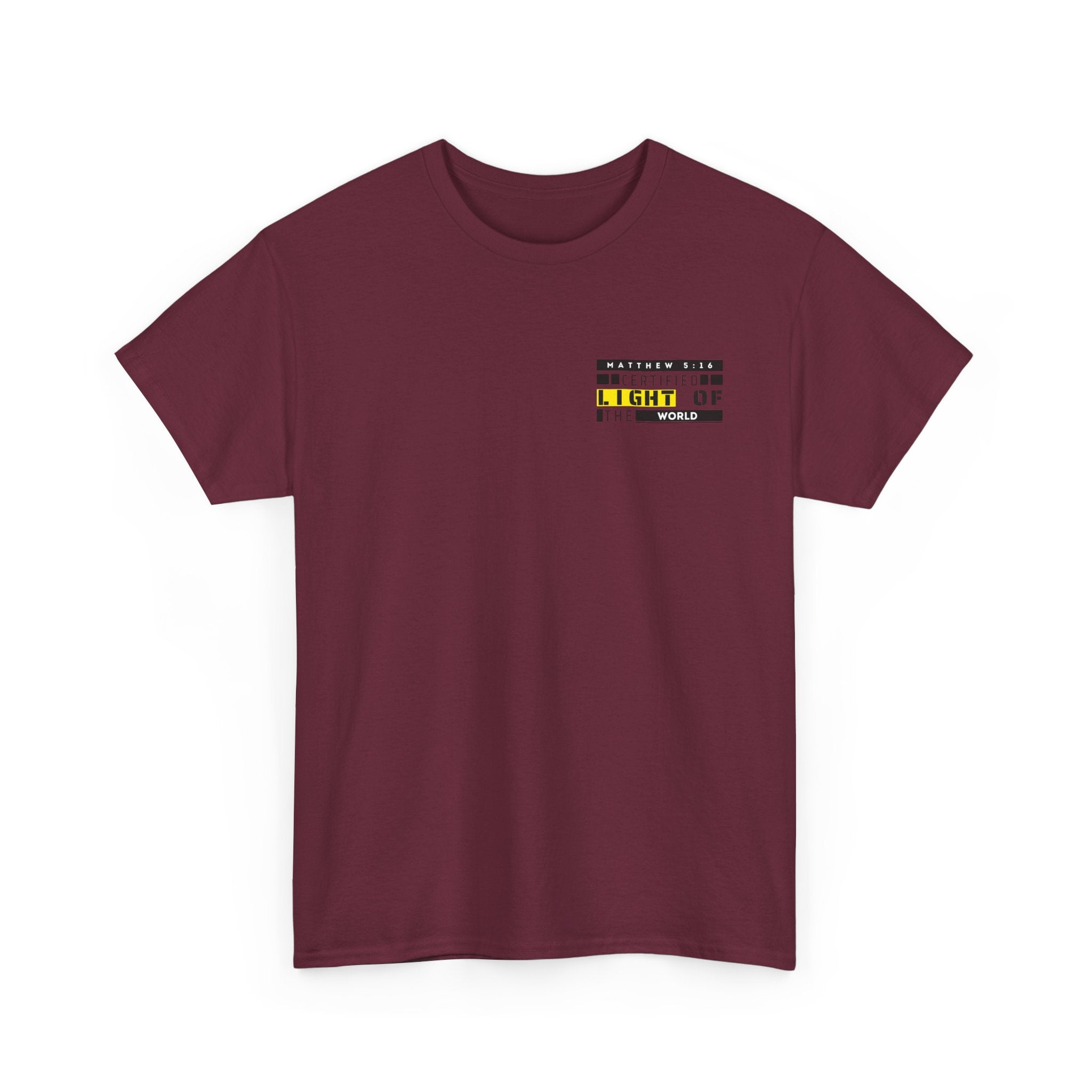Minimalist "Light of My Life" Tee — Small Chest Script Graphic