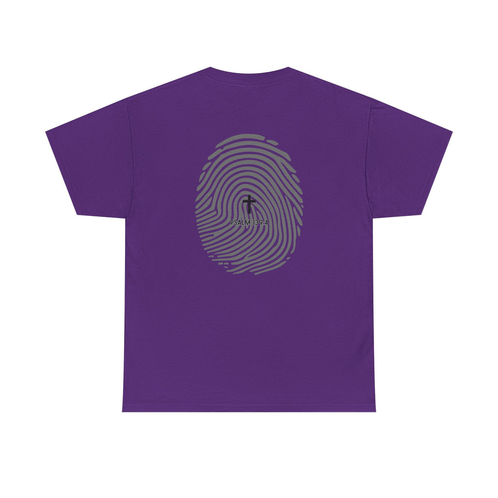 Fingerprint Graphic Tee — Minimalist Identity T‑Shirt
