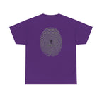 Fingerprint Graphic Tee — Minimalist Identity T‑Shirt