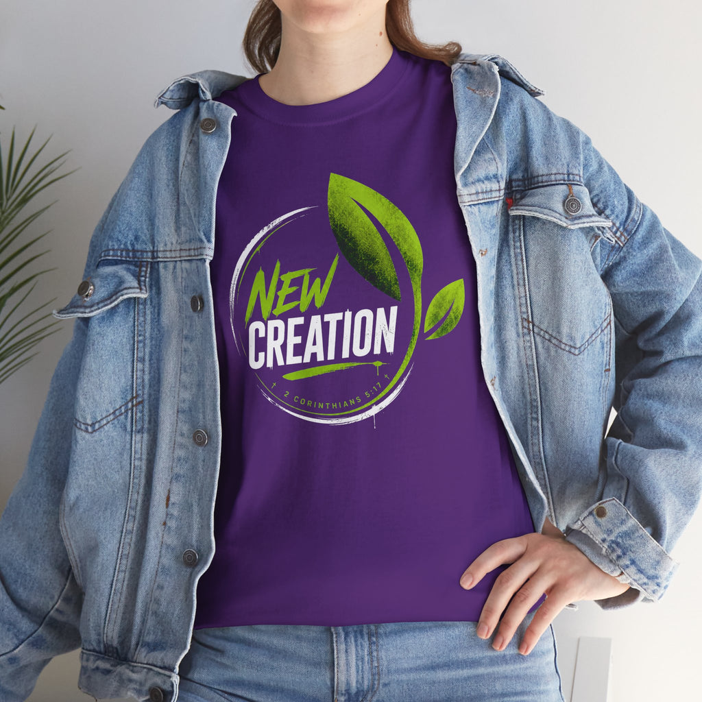 New Creation T-Shirt — Green Leaf Faith Tee