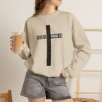 Christian Crewneck Sweatshirt "Salvation" Romans 5:8 Pullover, Jesus Cross Apparel, Faith Grace Graphic Sweatshirt