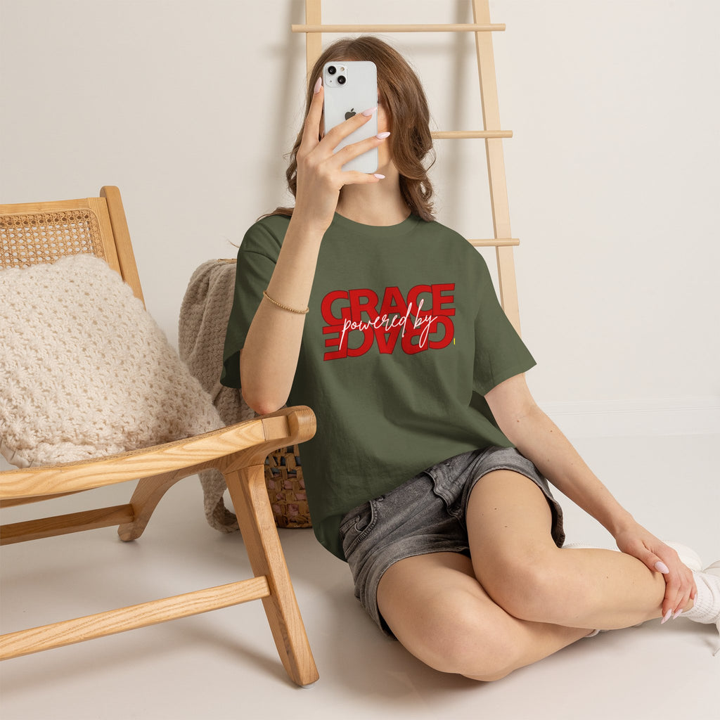 Grace Reversed Tee — Christian Faith Message Shirt