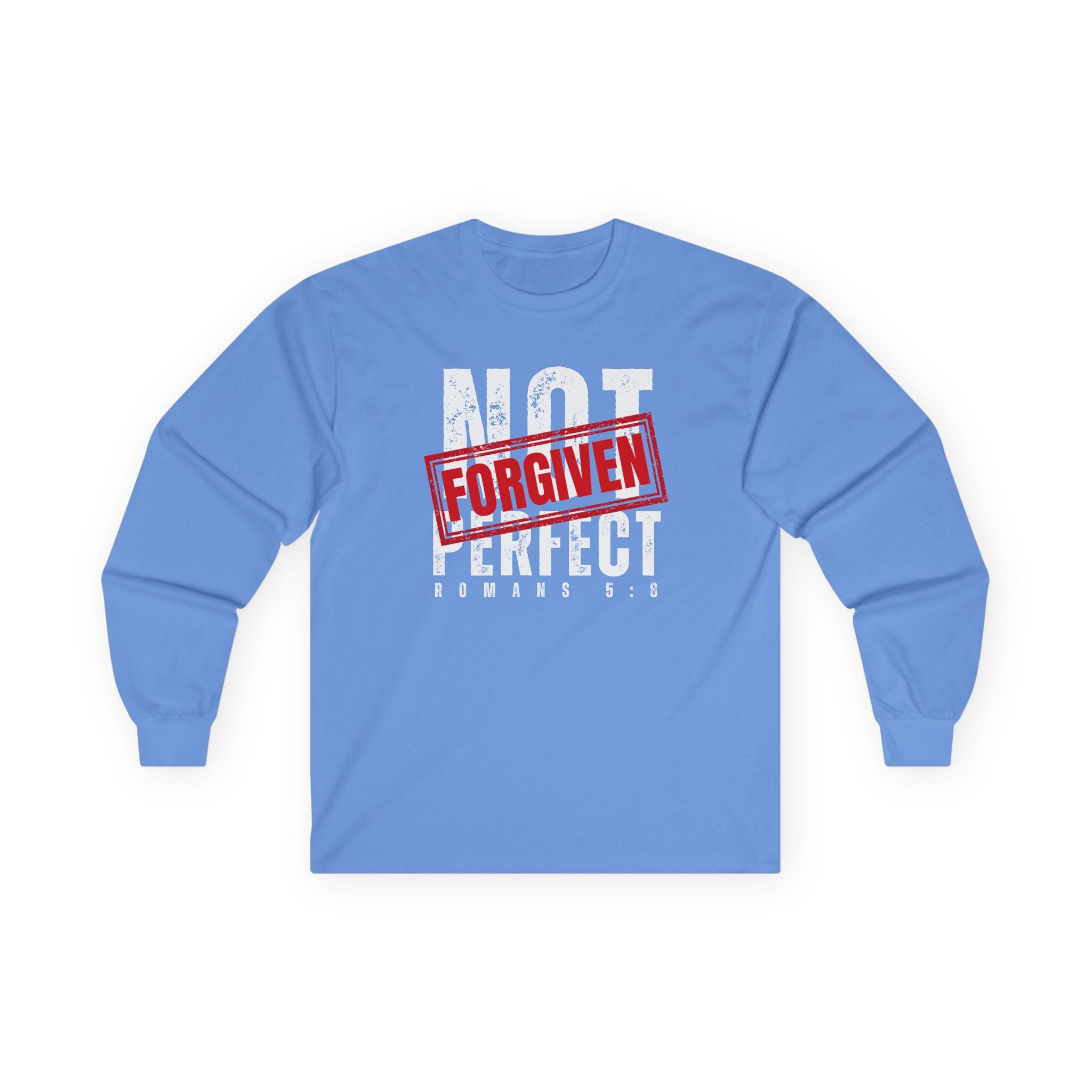 Not Perfect But Forgiven Long Sleeve Tee — Christian Faith Graphic Shirt