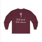 Not Perfect But Forgiven Long Sleeve Tee — Christian Faith Graphic Shirt