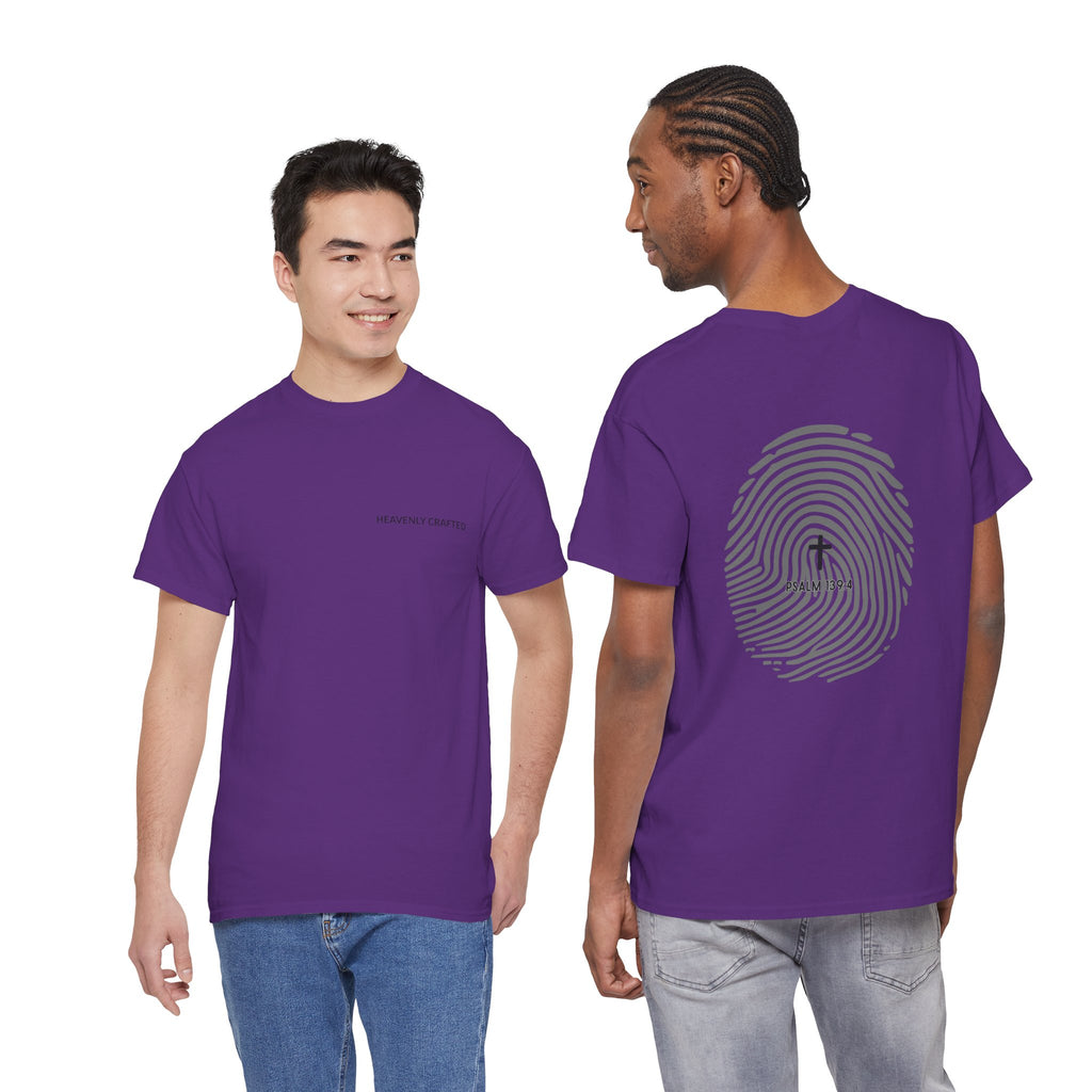 Fingerprint Graphic Tee — Minimalist Identity T‑Shirt