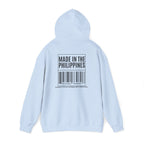 Made in the Philippines Hoodie — Barcode Graphic Back Print