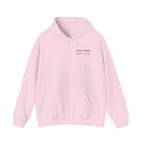 Minimal 'Pray More, Panic Less' Hoodie — Monochrome Graphic Back Print